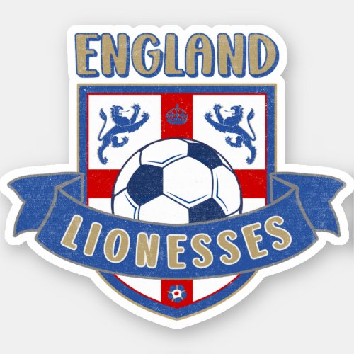 England Lionesses Soccer Crest 02 Sticker