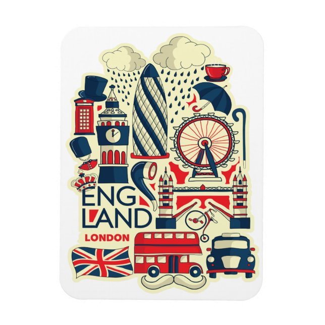 England London Funny Magnet (Vertical)