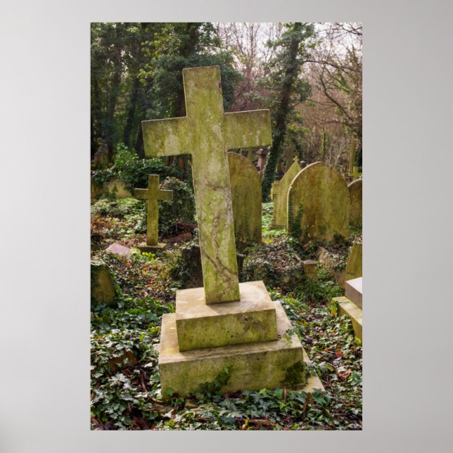England, London, Highgate Cemetery, gravesite Poster (Front)