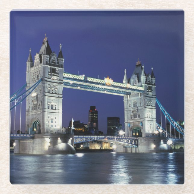 England, London, Tower Bridge 3 Glass Coaster (Front)