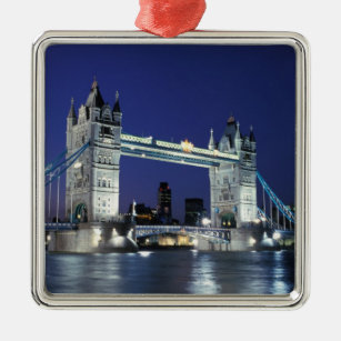 England, London, Tower Bridge 3 Metal Ornament