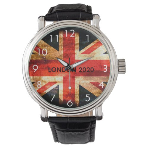 England London Union Jack flag rustic Watch