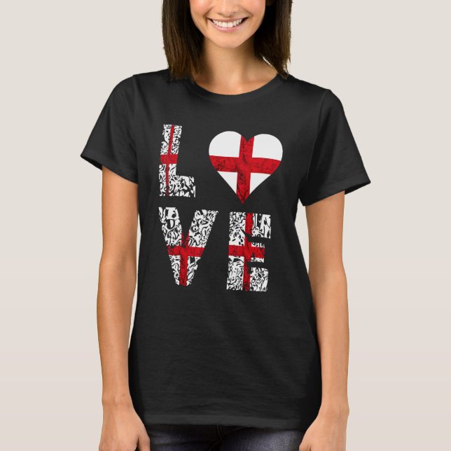 England Love St George's Cross English Roots Engla T-Shirt (Front)