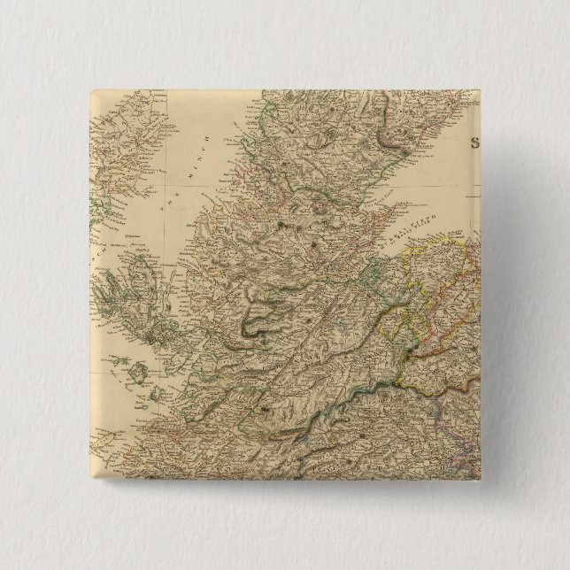 England Map Pinback Button (Front)