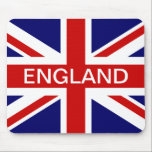 England mouse pad with British union jack flag<br><div class="desc">England mouse pad with British union jack flag. Gift idea for Britain's royal and national party events. English red white and blue colors.</div>