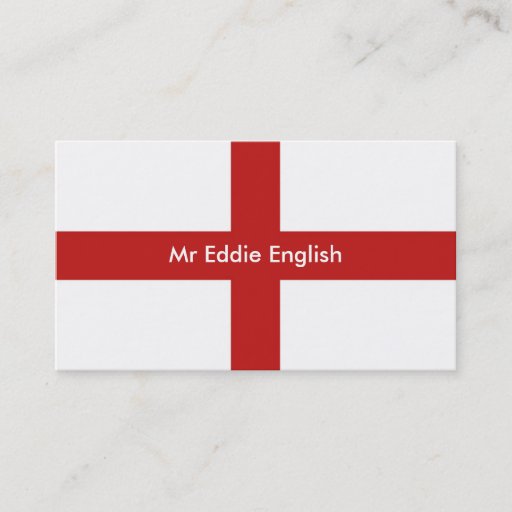 Customizable England, Mr Eddie English Business Cards