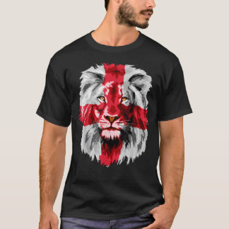 England National Flag Lion Face English England T-Shirt