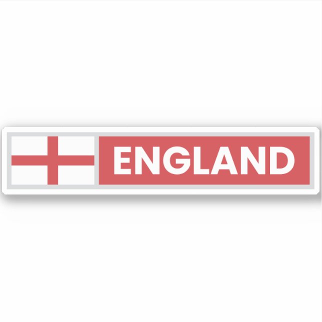 England National Flag Sticker (Front)