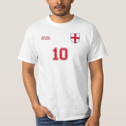 England National Football Team Soccer Retro T_Shirt