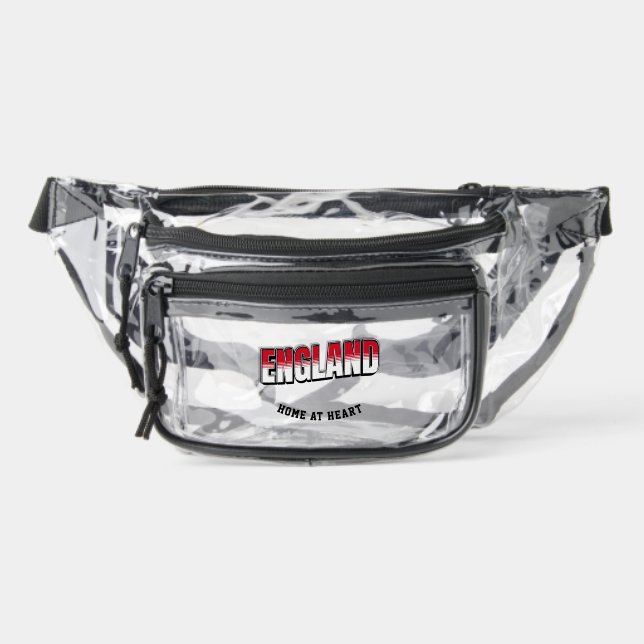 England National Pride Edition Personalized Clear Fanny Pack (Front)