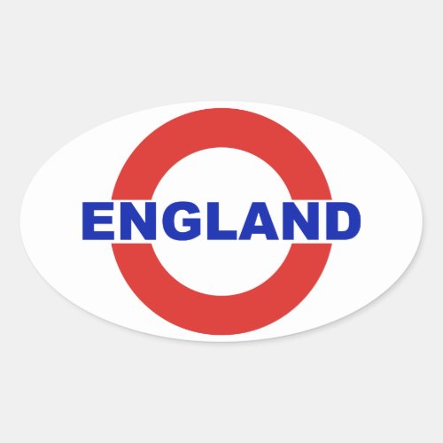 England Oval Sticker