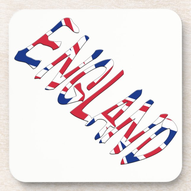 England overlaid on Union Jack coastercnt Beverage Coaster (Front)