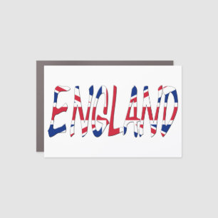 England overlaid on Union Jack Flag cmcnt Car Magnet