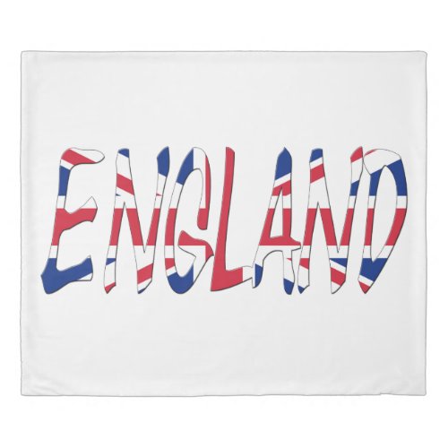 England overlaid on Union Jack Flag kccnt Duvet Cover