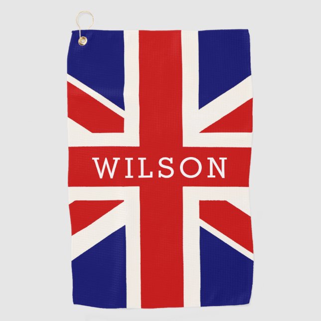 England Personalized Flag  Golf Towel (Front)