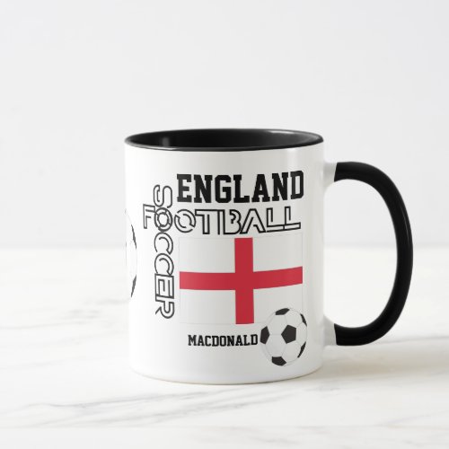 ENGLAND Personalized Soccer Football Mug
