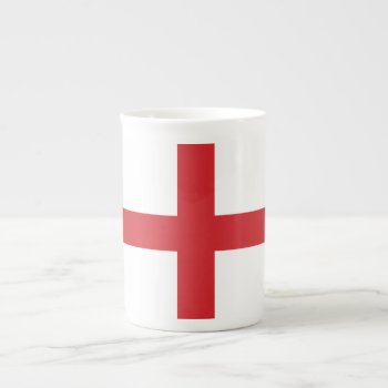 England Plain Flag Bone China Mug by representshop at Zazzle