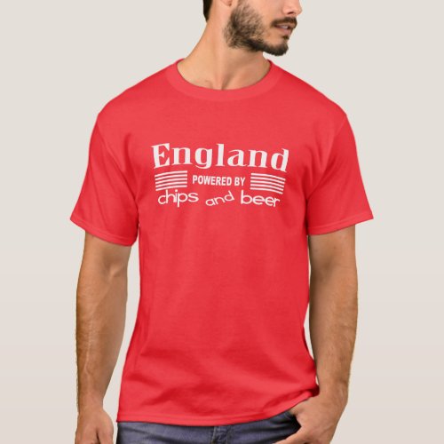 England _powered by chips and beer T_Shirt