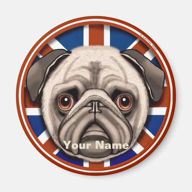 England Pug  magnet (Front)