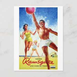 England Ramsgate Restored Vintage Travel Poster Postcard