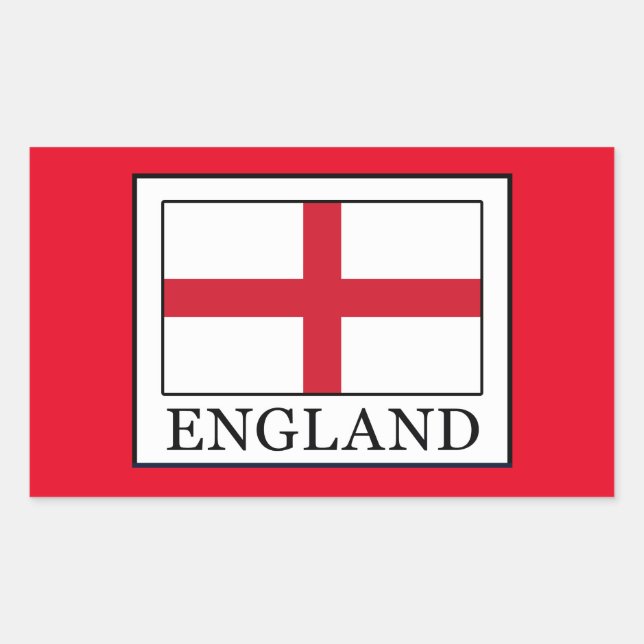 England Rectangular Sticker (Front)