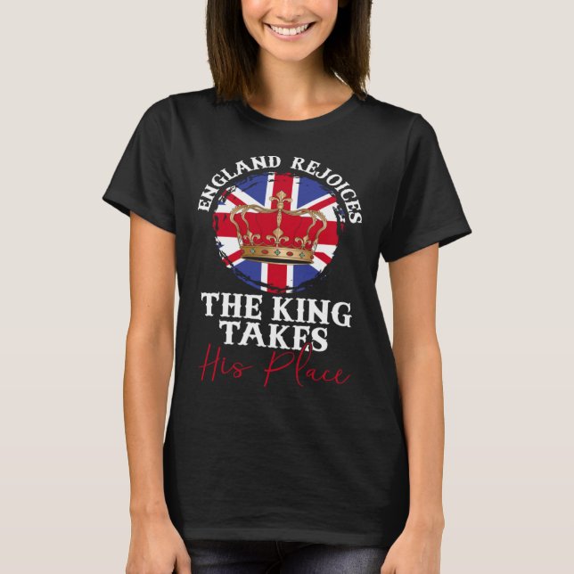 England Rejoices The King Takes His Place Coronati T-Shirt (Front)