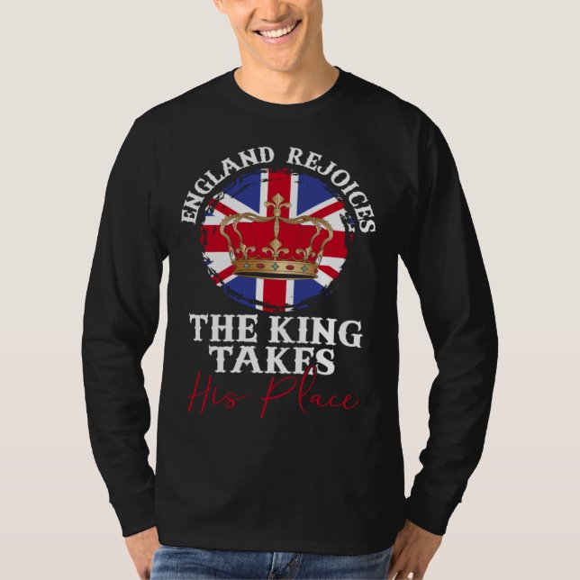 England Rejoices The King Takes His Place Coronati T-Shirt (Front)