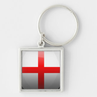 England Retro Glass Keychain
