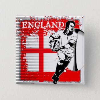 England Rugby Button by pixibition at Zazzle