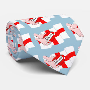 England Rugby Team Supporters Flag With Ball Tie