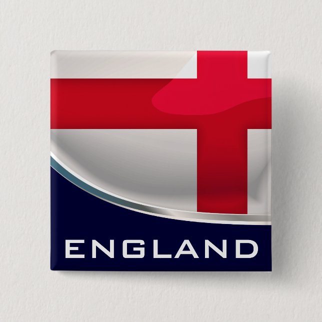 England Shield Pinback Button (Front)
