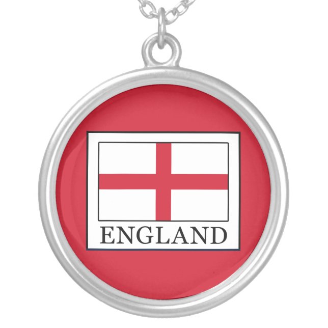 England Silver Plated Necklace (Front)