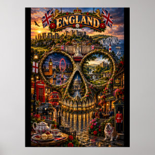 England Skull Art Print   State of Mind