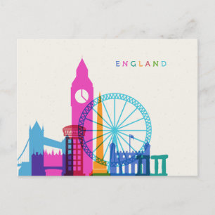 England Skyline Postcard
