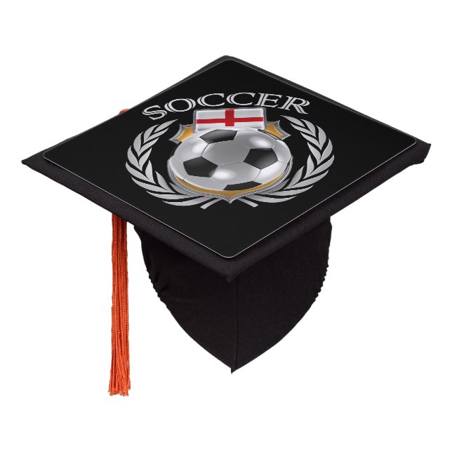 England Soccer 2016 Fan Gear Graduation Cap Topper (Angled)