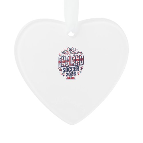 England Soccer 2026 Soccer Bold Country Typography Ornament