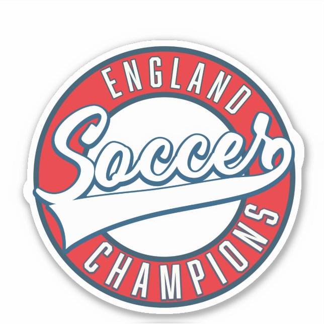 England Soccer Champions logo Sticker (Front)