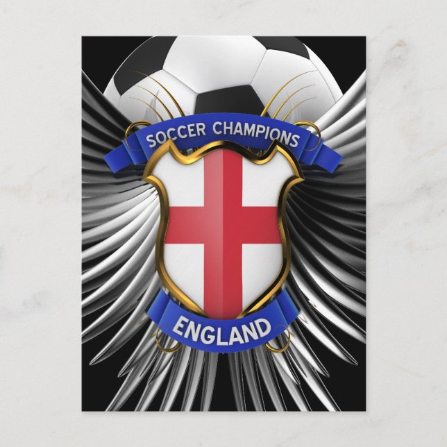 England Soccer Champions Postcard (Front)