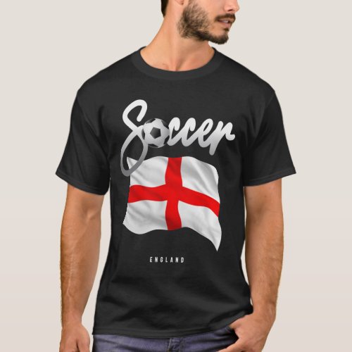 England Soccer _ English Flag T_Shirt
