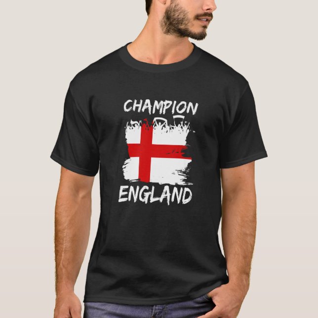 England Soccer Fan Football England Flag T-Shirt (Front)
