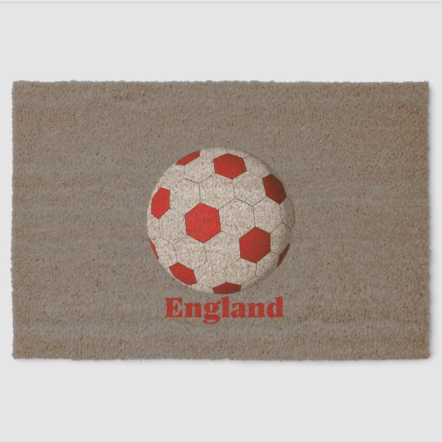England Soccer Fiber Doormat (Front)