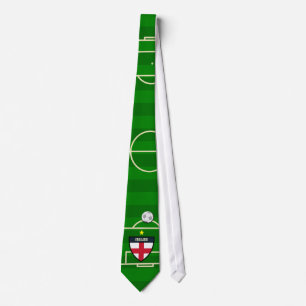England Soccer Field Football Neck Tie