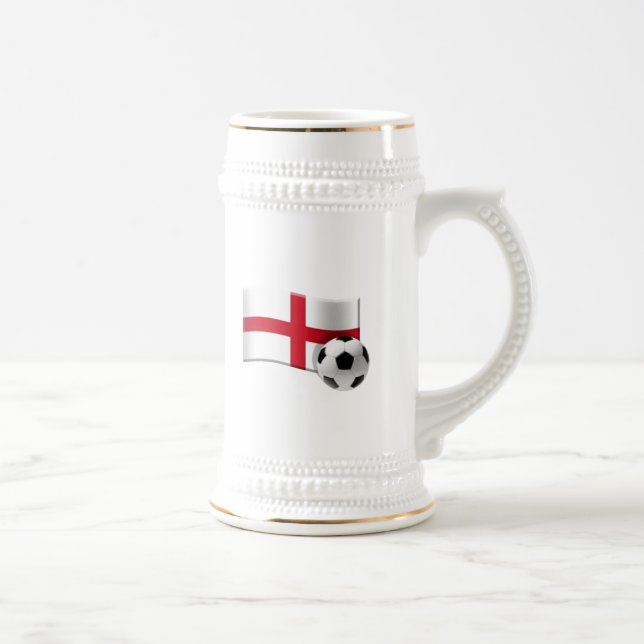 England soccer flag and ball beer stein (Right)
