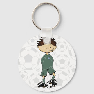England Soccer Goalkeeper Keychain