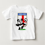 England Soccer Panda (light Shirts) Baby T-shirt at Zazzle