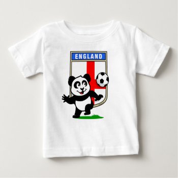 England Soccer Panda (light Shirts) Baby T-shirt by cuteunion at Zazzle