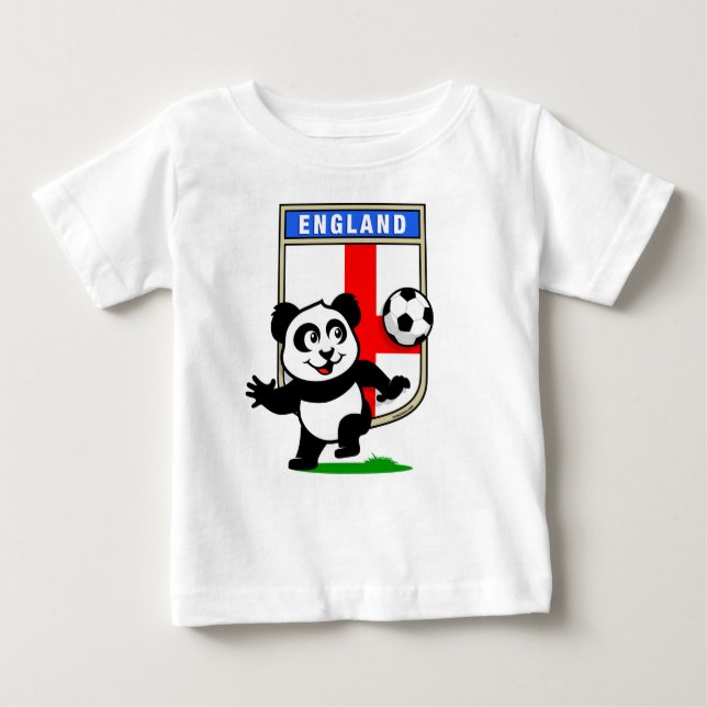 England Soccer Panda (light shirts) Baby T-Shirt (Front)