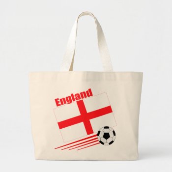 England Soccer Team Large Tote Bag by worldwidesoccer at Zazzle