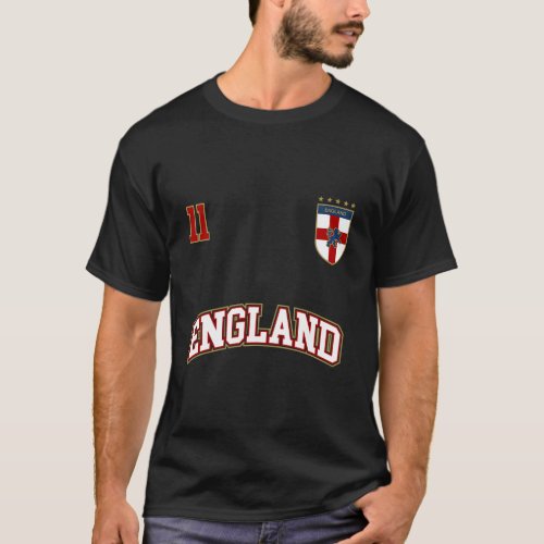 England Soccer Team Number 11 Sports T_Shirt