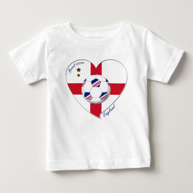 “ENGLAND” Soccer Team. Soccer of England 2014 Baby T-Shirt (Front)